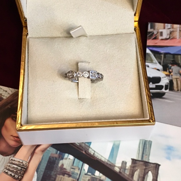 Freida Rothman single stack sterling silver cz ring - Picture 4 of 4